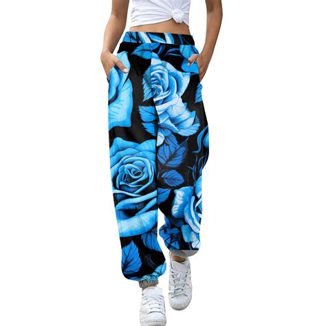 Bjutir Casual Pant For Women Non Positioning Printing Blue Valentines