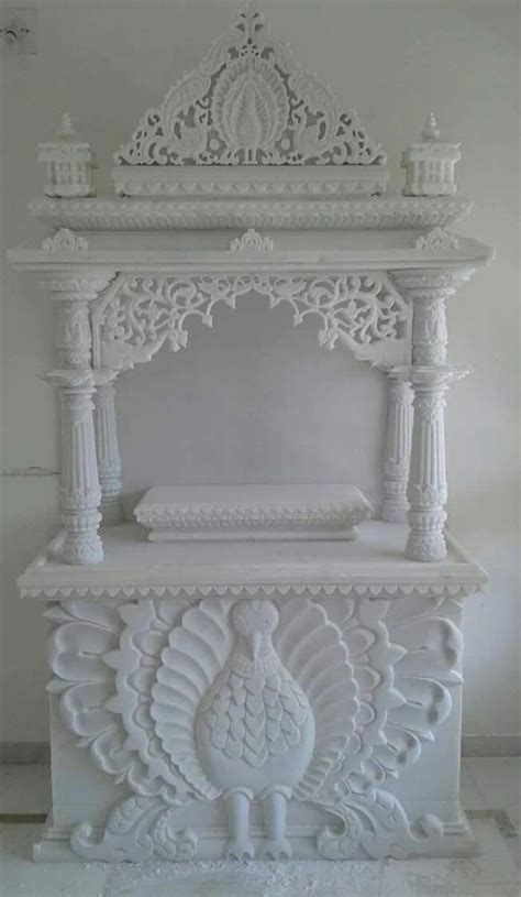 White Marble Pooja Mandir Design Modern At Rs 90000 In Sariska ID