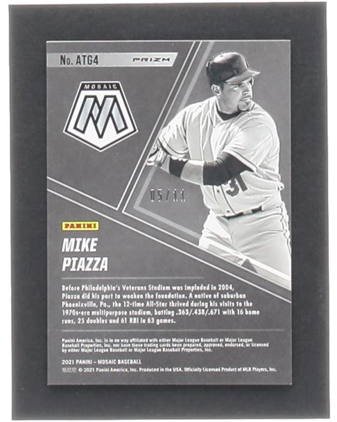 Mike Piazza Panini Mosaic All Time Greats Mosaic Green Swirl