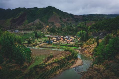 Countryside Landscape of China`s Traditional and Historic Village Stock Photo - Image of eastern ...