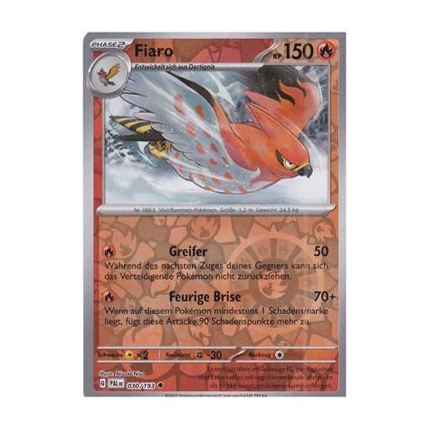 Fiaro 030 193 REVERSE HOLO Entwicklungen In Paldea Pokemon Karte Kaufen