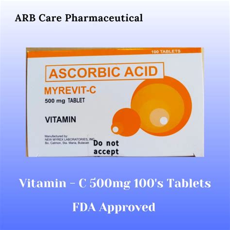 MYREVIT C Ascorbic Acid Vitamin C For Adult 500mg 100 S Tablet Lazada PH