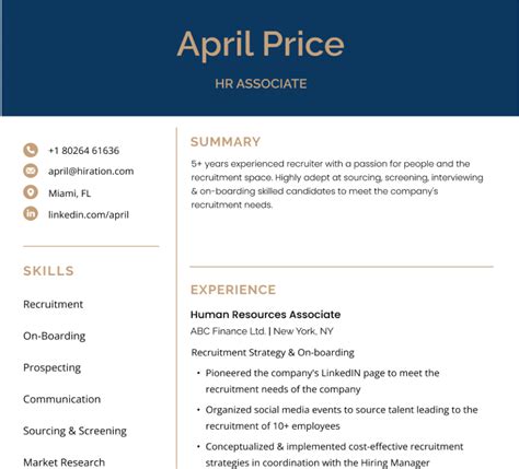 Free Hr Associate Resume Sample By Hiration [2022]