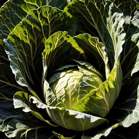 Premium Photo Cabbage Fresh Raw Organic Vegetable