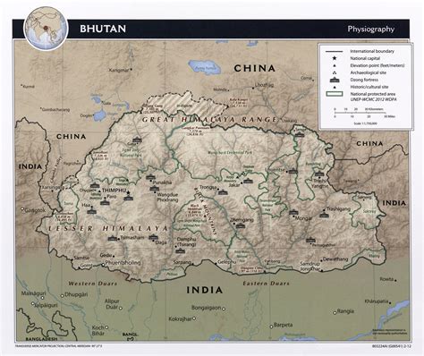 Maps of Bhutan | Detailed map of Bhutan in English | Tourist map of