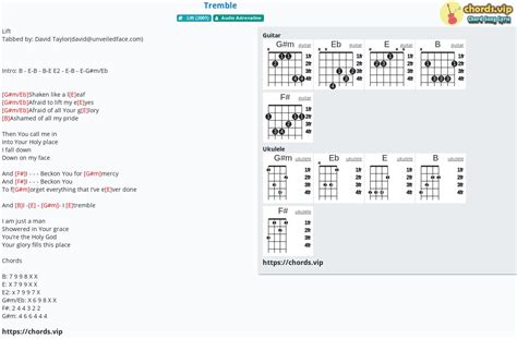 Chord: Tremble - Audio Adrenaline - tab, song lyric, sheet, guitar, ukulele | chords.vip