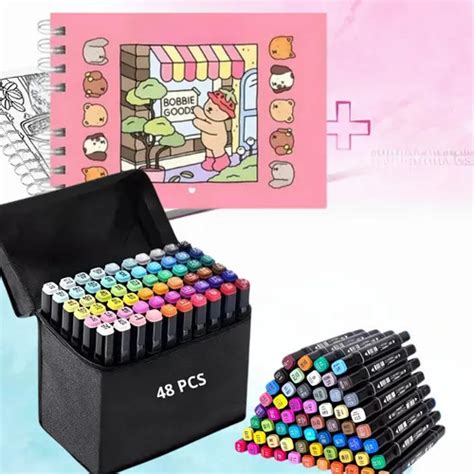 Caneta Bobbie Goods 48 Cores - Kit Livro Bobbie Goods Capa Dura + 48 Caneta Touch Cores | Frete grátis
