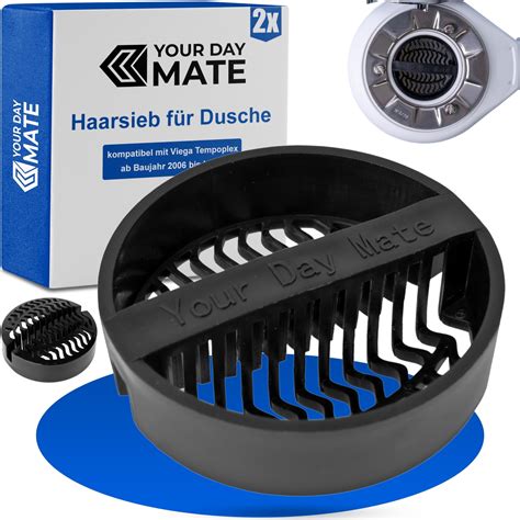 Abdeckhaube und Haarsieb Set für Duschabfluss Ø 115 mm kompatibel mit