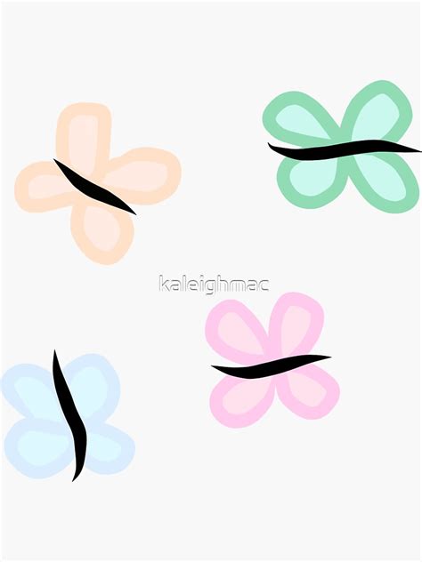 Pastel Butterflies Sticker Pack Sticker For Sale By Kaleighmac