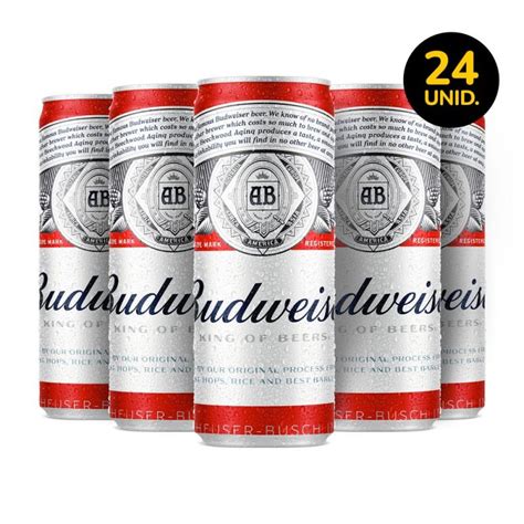 Budweiser Ml Pack De Unidades Bebida Na Tela