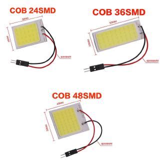 Pc White Smd Cob Led T W V Car Interior Panel Light Dome Lamp