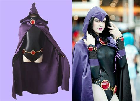 Teen Titans Raven Cosplay Costume Superhero Cloak Jumpsuits - Etsy