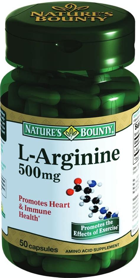 Natures Bounty L Arginine Capsules 500mg 50 Pieces PharmRu