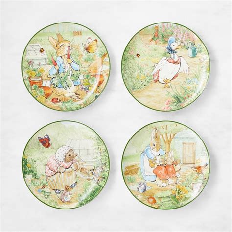 Peter Rabbit™ Mixed Salad Plates Set Of 4 Williams Sonoma