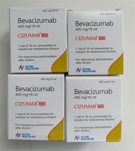 Hetero Healthcare 400mg Bevacizumab Infusion Packaging Box At Rs