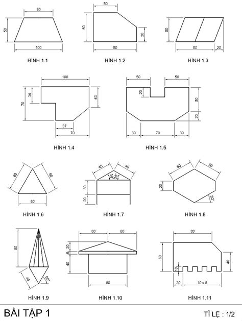 HƯỚNG DẪN VẼ BÀI TẬP TRÊN AUTOCAD PHẦN 1 Quy cách kích thước