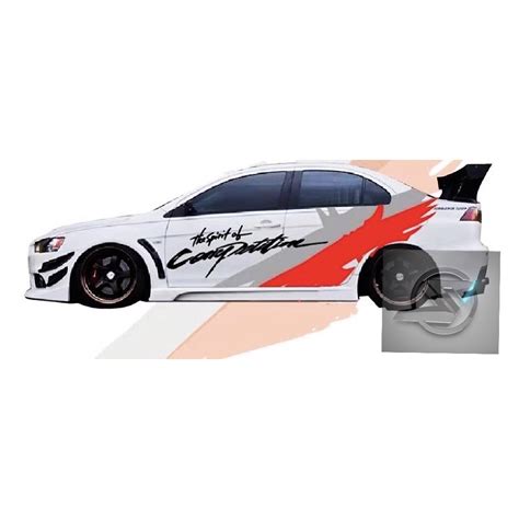 Ready Stock S Ralliart The Spirit Of Competition Side Car Body