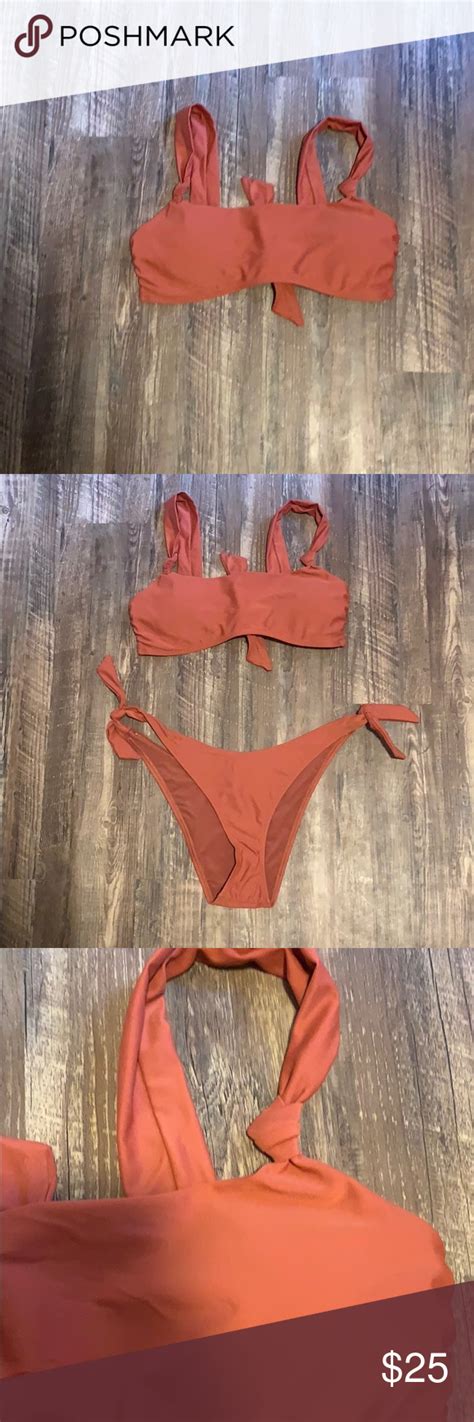 Burnt Orange Bikini Top Bikini Tops Orange Bikini Bikinis