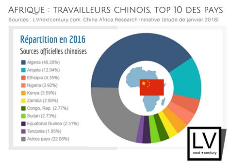 La Répartition Des Travailleurs Chinois Sur Le Continent Afrique Le