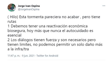 El Alcalde De Cali Señala Que “el Paro Y La ‘resistencia No Pueden