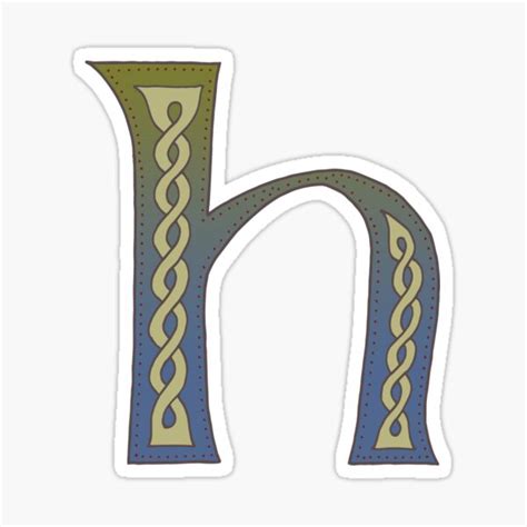 Celtic Knotwork Alphabet Letter H Sticker By Dendryad Redbubble