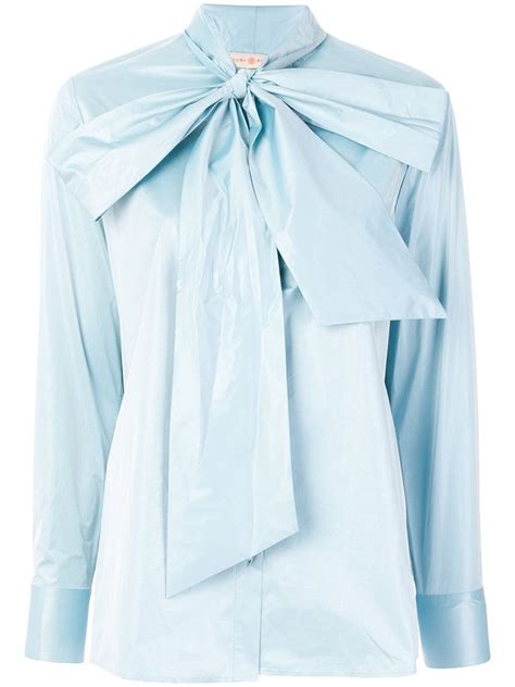 TORY BURCH Toryburch Cloth Tie Neck Tops Tie Neck Blouse Tie