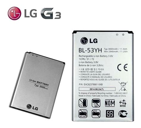 Bateria Para LG G3 3000 Mah Original Nueva Cuotas sin interés