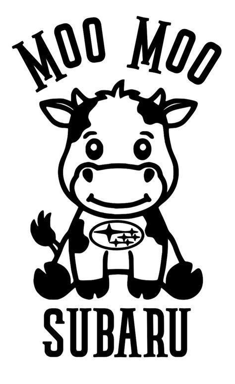 Moo Moo Subaru Decal - Etsy