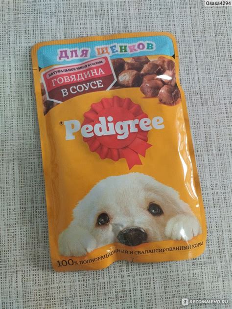Pedigree для щенков от 1 месяца - «Теперь знаю, как выбрать правильный ...