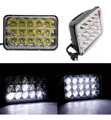 Par Faros Led X Unidad Rectangular Alta Baja En T W Mercadolibre