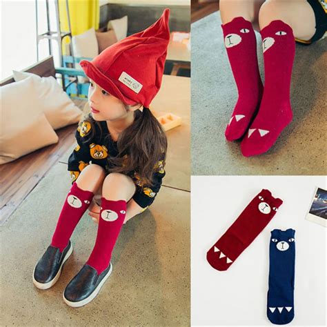 Cute Cartoon Socks For Children Long Knees Print Animal Long Knee Socks