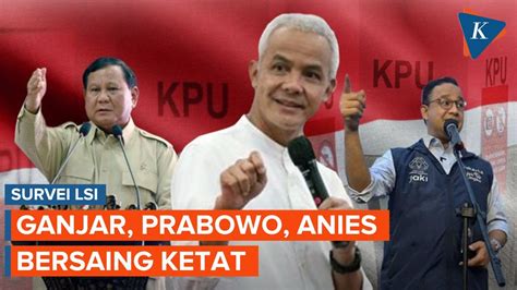 Survei Lsi Elektabilitas Ganjar Prabowo Dan Anies Bersaing Ketat