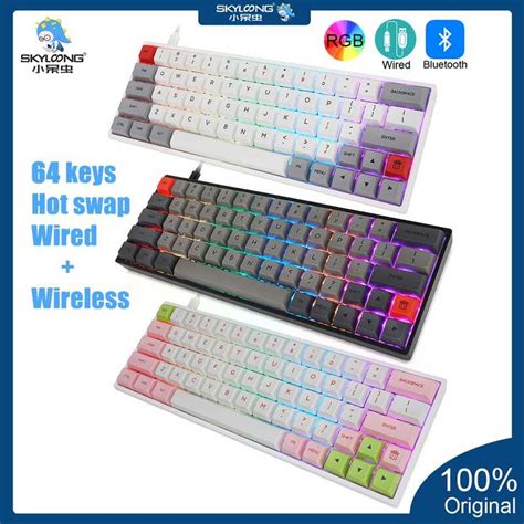 Skyloong Sk Mechanical Keyboard Keys Rgb Pbt Keycaps Gateron Optical Switch Hot Swap