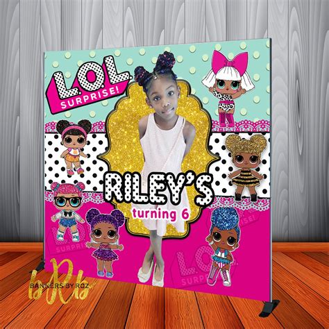 LOL Surprise Birthday Backdrop Photo - Personalized - Designed, Printed & Shipped! | Birthday ...