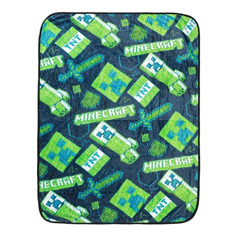 Minecraft Creeper Plush Throw Blanket Collectors Outpost