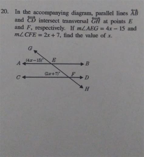 Solved In The Accompanying Diagram Parallel Lines Vector Ab And