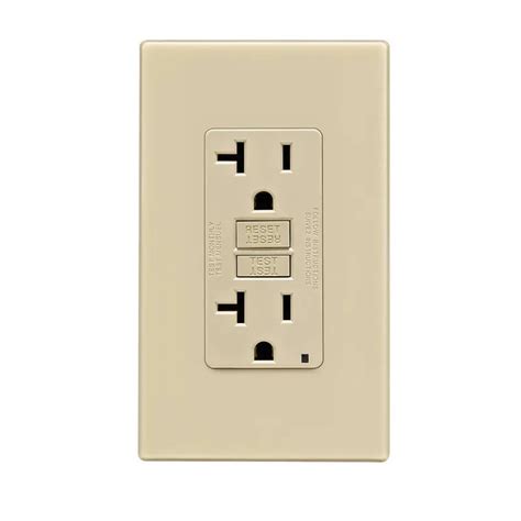 Smartlockpro Gfci Outlet 20a 125v Ivory Nema 5 20r 3533049