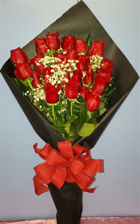 Premium Long Stem Red Roses Bouquet Black Wrap In Pasadena Tx The