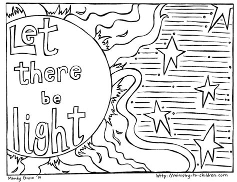 Creation Coloring Pages God Made The Sun Moon And Stars