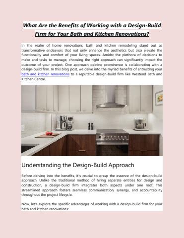 benefits  working   design build firm   bath