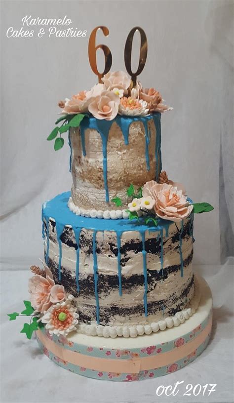 Naked Blue Decorated Cake By Karamelo Cakes CakesDecor