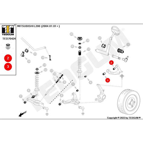 Bucsa Brat Superior Fata L R Tedgum Pentru Mitsubishi L Emag Ro