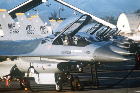 F 16A Fighting Falcon Aircraft From The 80th Tactical Fighter Squadron