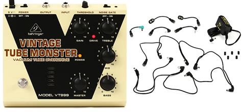 Behringer VT999 Vintage Tube Monster Overdrive Pedal Bundle Reverb