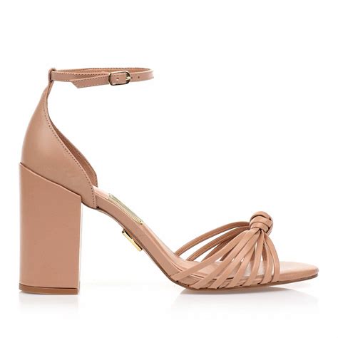 Sand Lia Salto M Dio Ecoven Nude Uza Shoes Sapatos Femininos