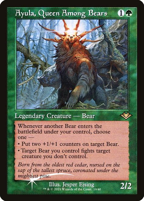 Ayula Queen Among Bears Retro Frame Modern Horizons Magic The