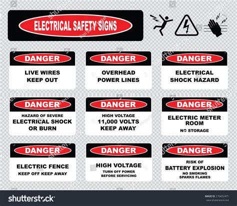 Electrical Safety Symbols Clip Art