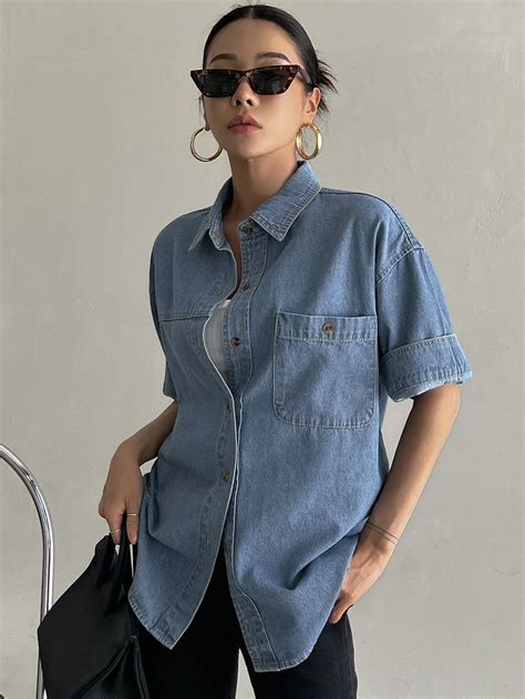 Dazy Drop Shoulder Denim Jacket