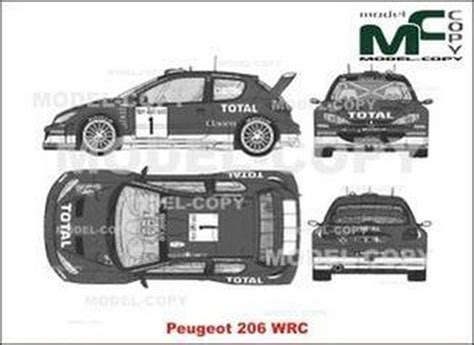 Peugeot 206 Wrc 2d Drawing Blueprints 29839 Model Copy World