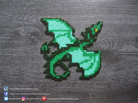 Dragon En Vol Perles Hama Flying Dragon Perler Beads Perler Bead